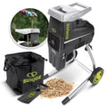 15-Amp Corded Electric Wood Chipper Shredder with Collection Bag Z820