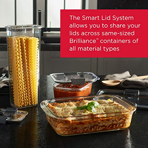 8-Cup Glass Food Container with Lid (2 Pieces) I6276