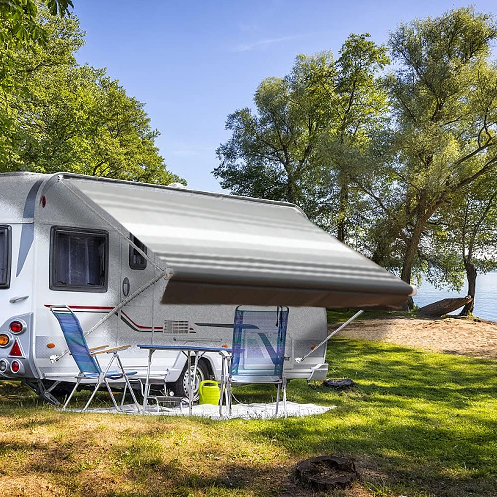 Blue Vinyl RV Awning Fabric Replacement 16' M1186