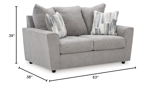 Gray Casual Loveseat with Flared Arms I431728
