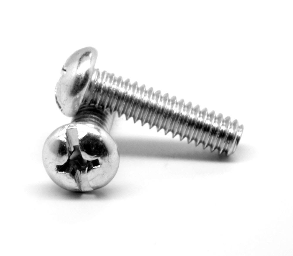 #4-40 x 3/4 Coarse Thread Machine Screw Pan Head Zinc Plated H893