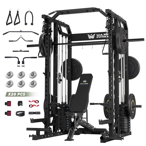 All-in-One Home Gym Squat Rack with Aluminum Pulley Set F703469