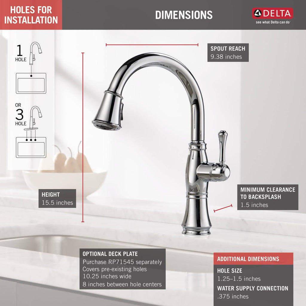 Chrome Single Handle Pull Down Kitchen Faucet O8707