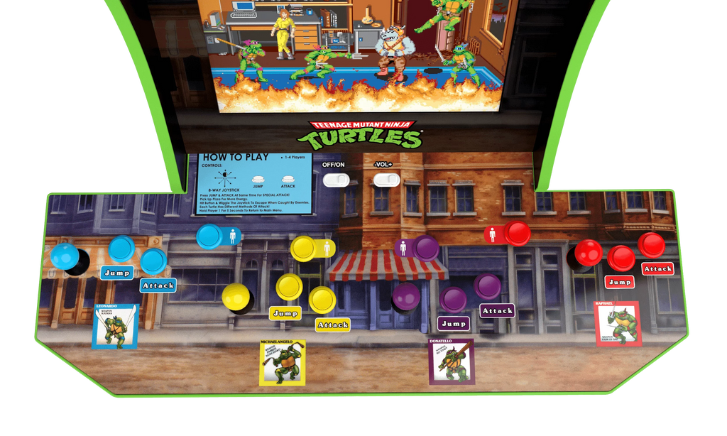 Teenage Mutant Ninja Turtles Arcade Machine with Riser B6232