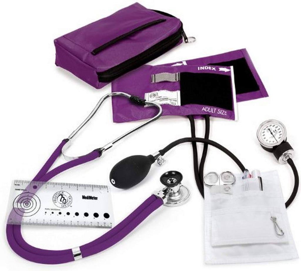 Purple Aneroid Sphygmomanometer Nurse Kit X632