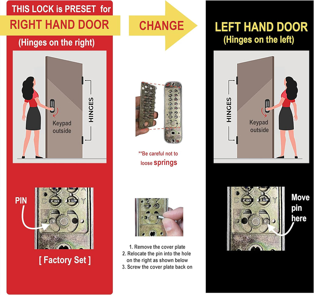 Mechanical Deadbolt Door Lock Chrome D18913