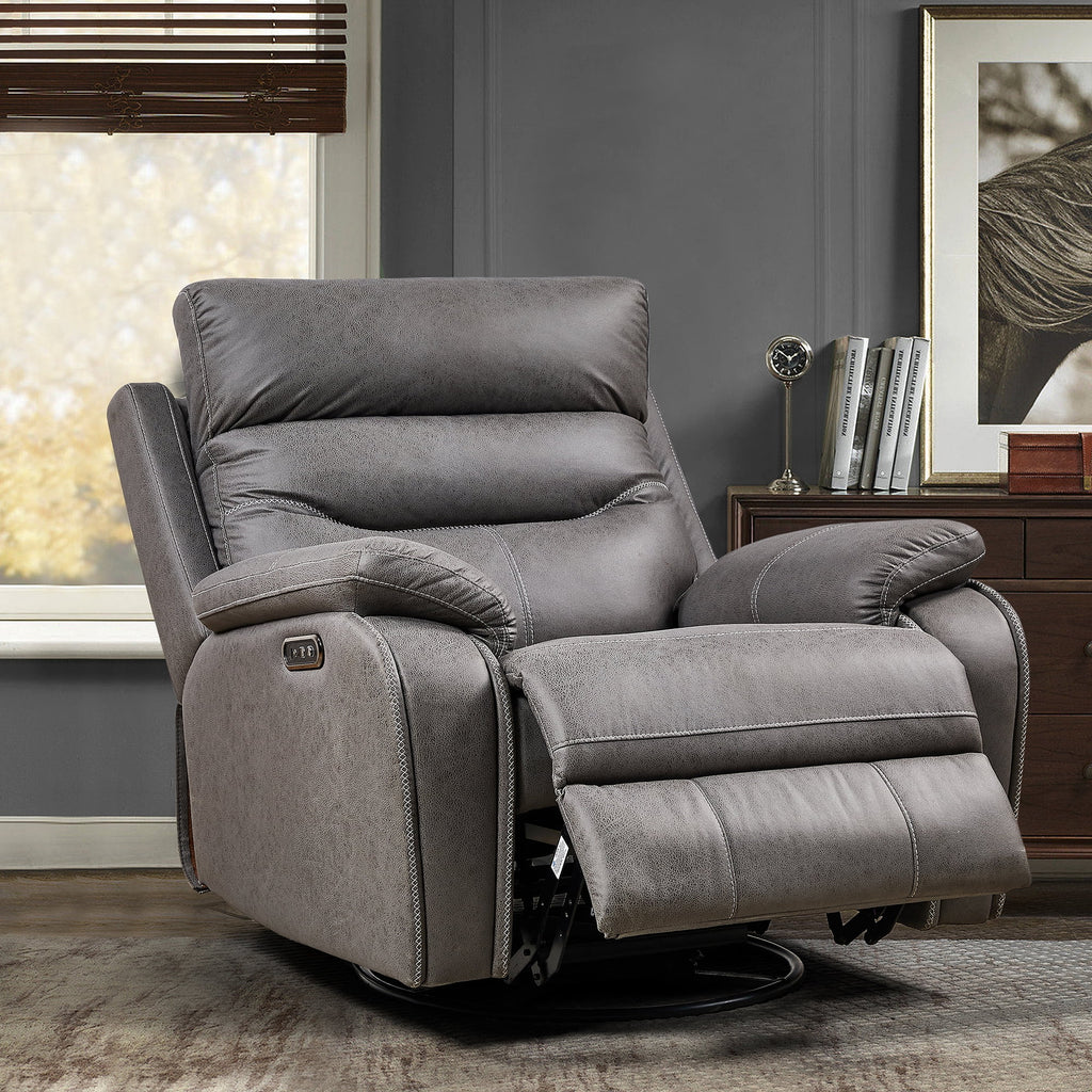 Gray Power Recliner Chair B21226