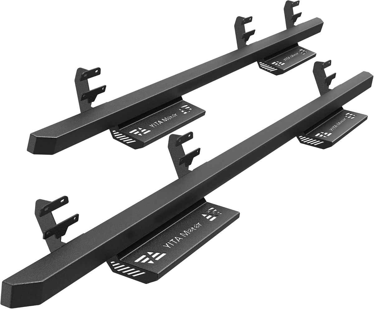 6 inch Black Textured Aluminum Running Boards D524