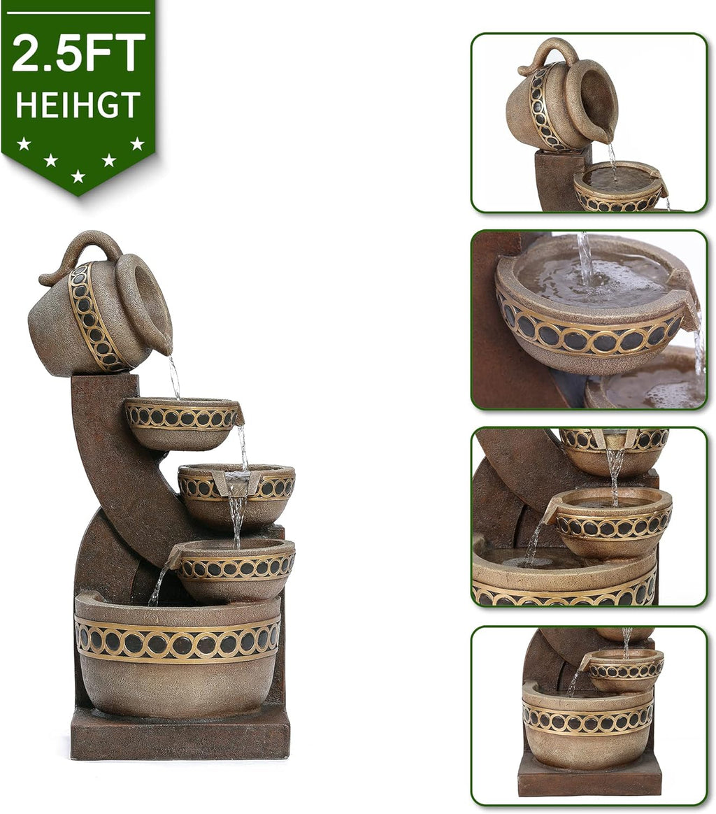 5 Tiered Polyresin Outdoor Water Fountain X676957