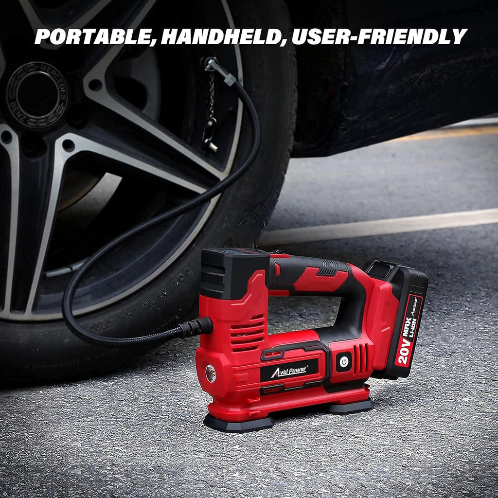 20V Cordless Portable Air Compressor Tire Inflator 150PSI J689