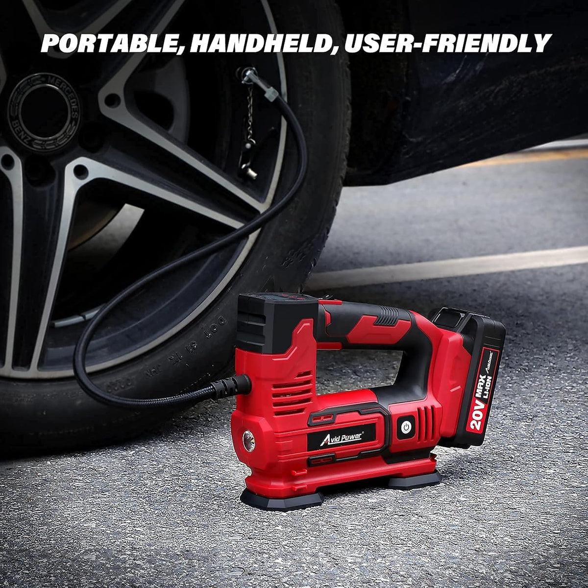 20V Cordless Portable Air Compressor Tire Inflator 150PSI J689