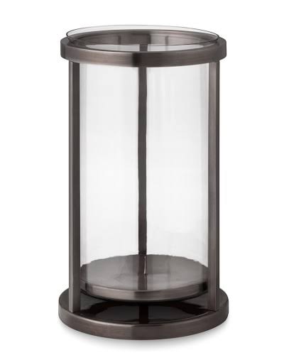Oiled Bronze Metal Candle Holder I64029