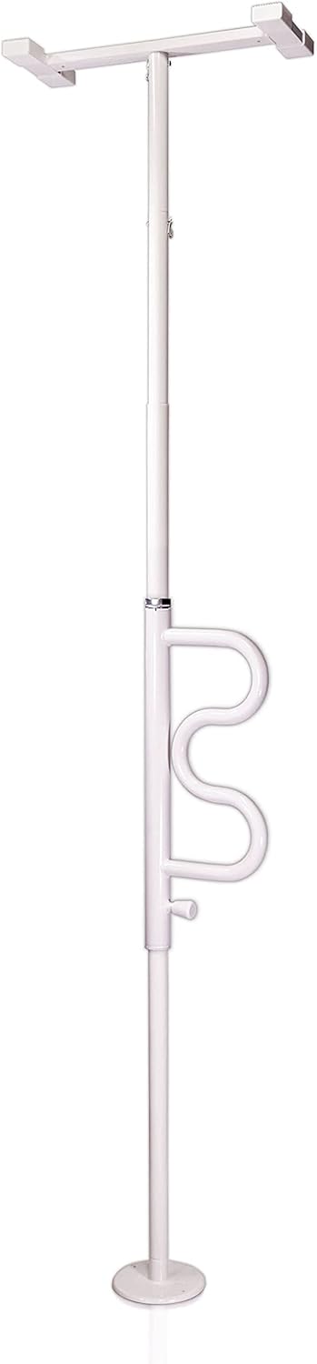 Metallic Black Floor to Ceiling Transfer Pole and Grab Bar J847308