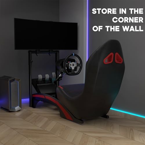 Racing Simulator Cockpit with TV Monitor Stand J204