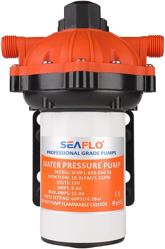 24v Water Pressure Diaphragm Pump 18.9 L/min 60 Psi N26870