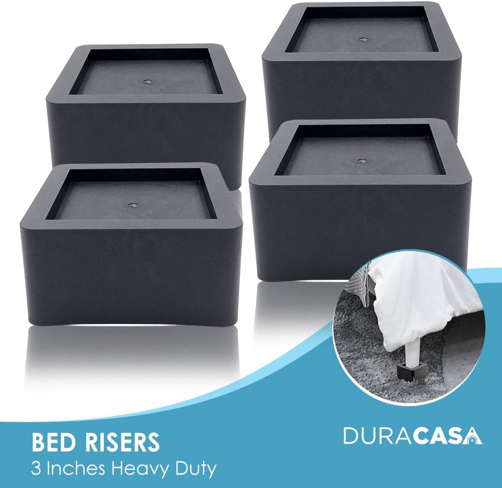 3 Inch Black Bed Risers Set of 4 M74176