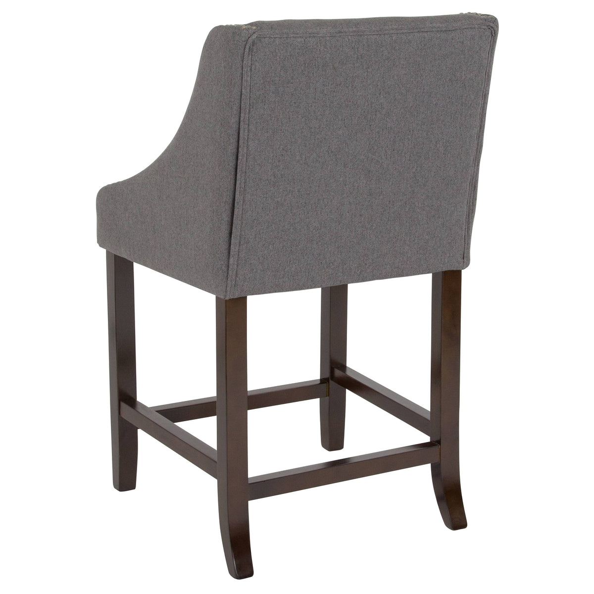 Light Grey Fabric Counter Height Stool B9185