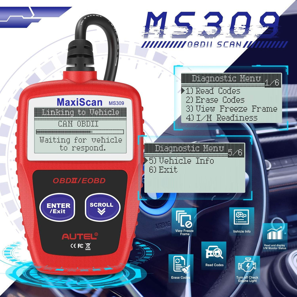 OBD2 Scanner Universal Car Engine Fault Code Reader P309295