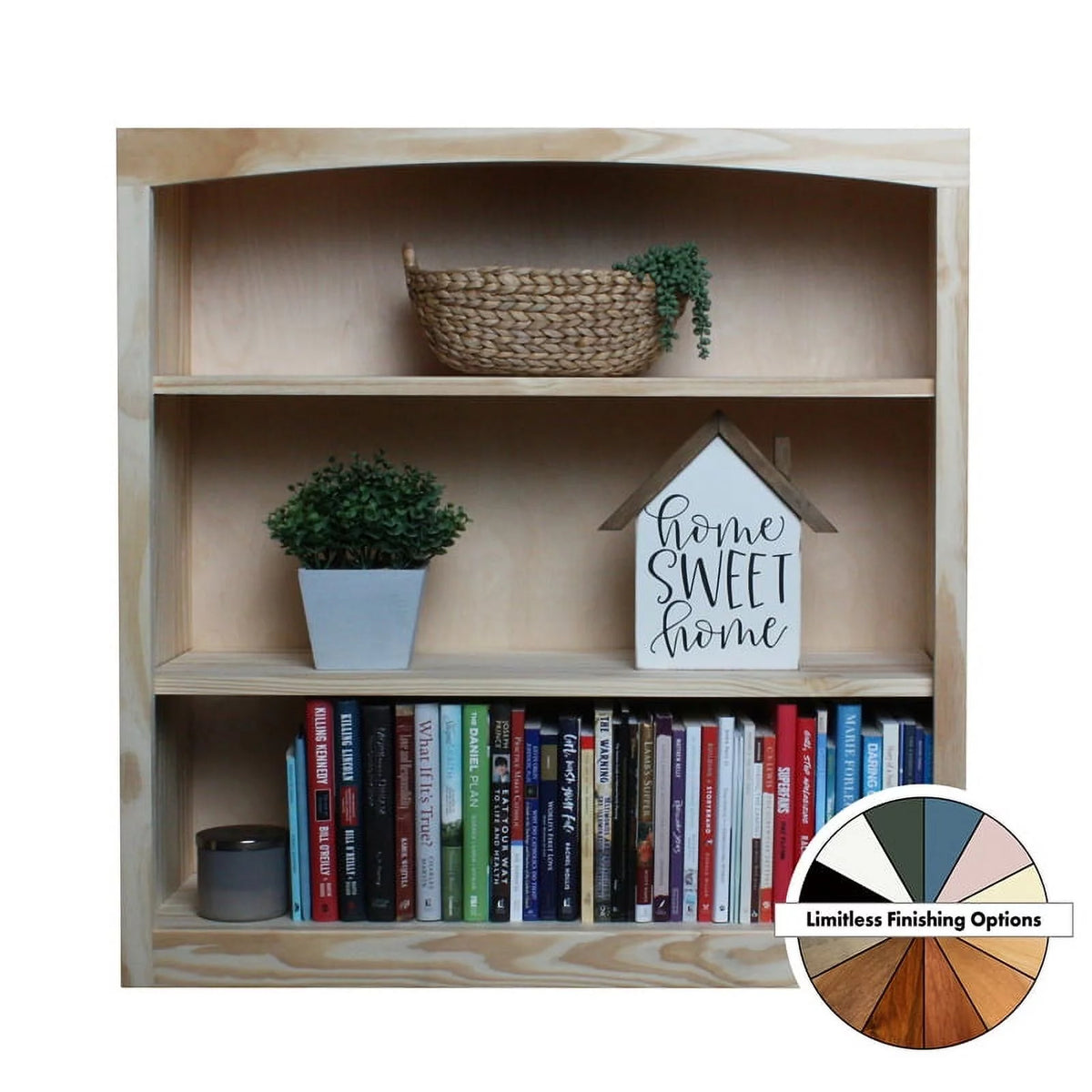Natural Pine Wood Bookcase W78276