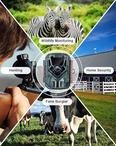 2 Pack 36MP 2.7K Game Camera with Night Vision Motion Activated Waterproof IP66 130°Wide-Angle S28049