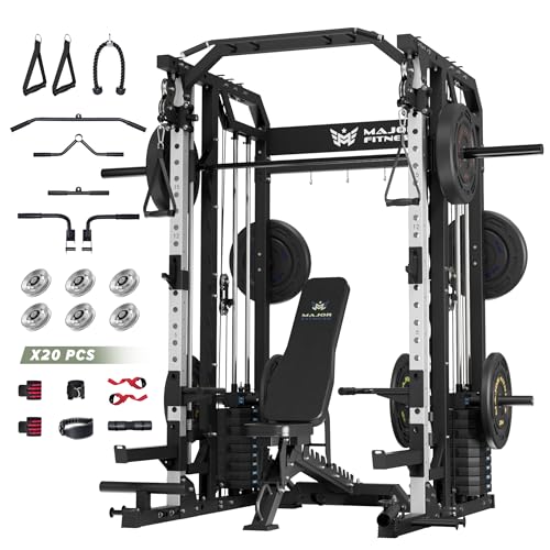 All-in-One Home Gym Squat Rack with Aluminum Pulley Set F703469