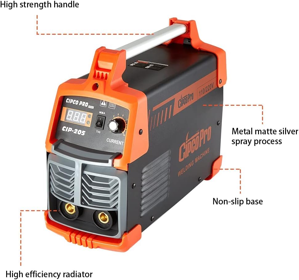 205Amp ARC Welder Digital Inverter IGBT Stick MMA Welder, 110/220V Dual Voltage Portable Welding Machine C518