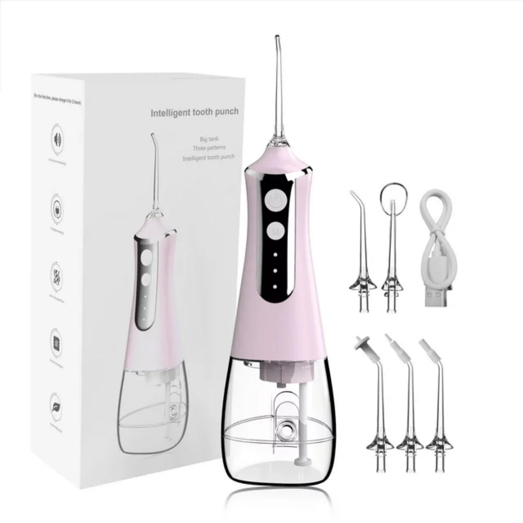 Pink Electric Water Flosser with 300ML Capacity Q1182