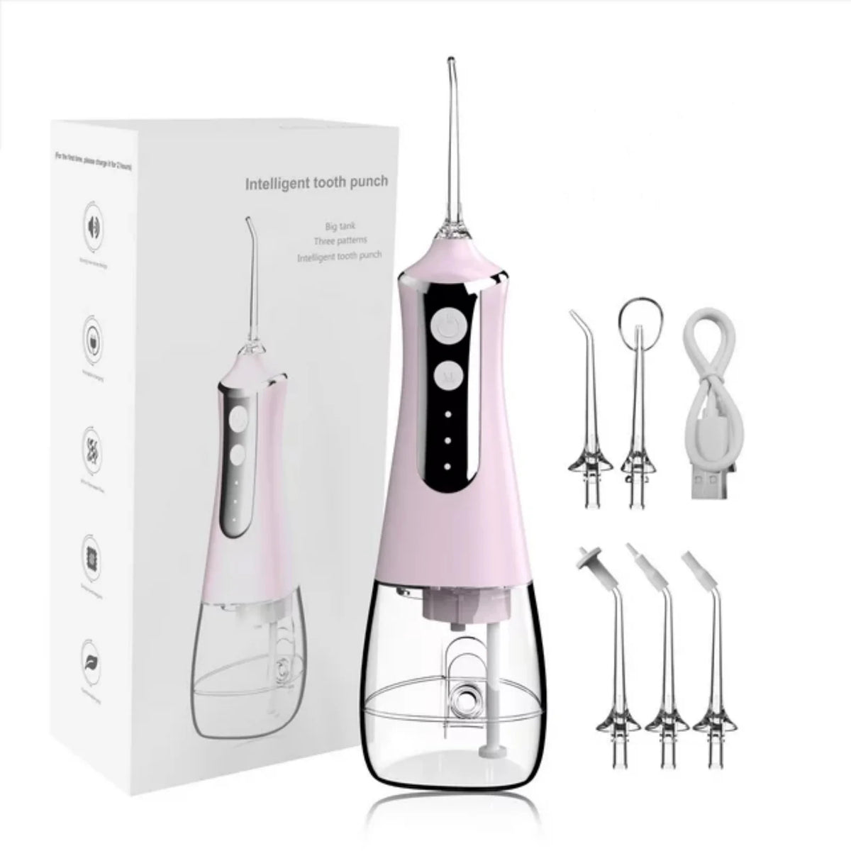 Pink Electric Water Flosser with 300ML Capacity Q1182