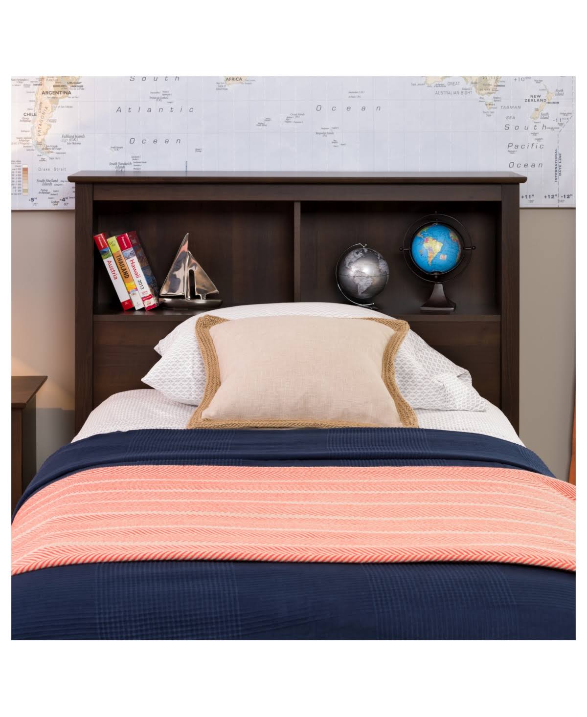 Black Twin Bookcase Headboard C2900
