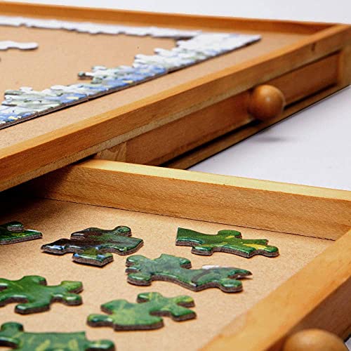 1000 Piece Wooden Puzzle Board with Drawers P185494