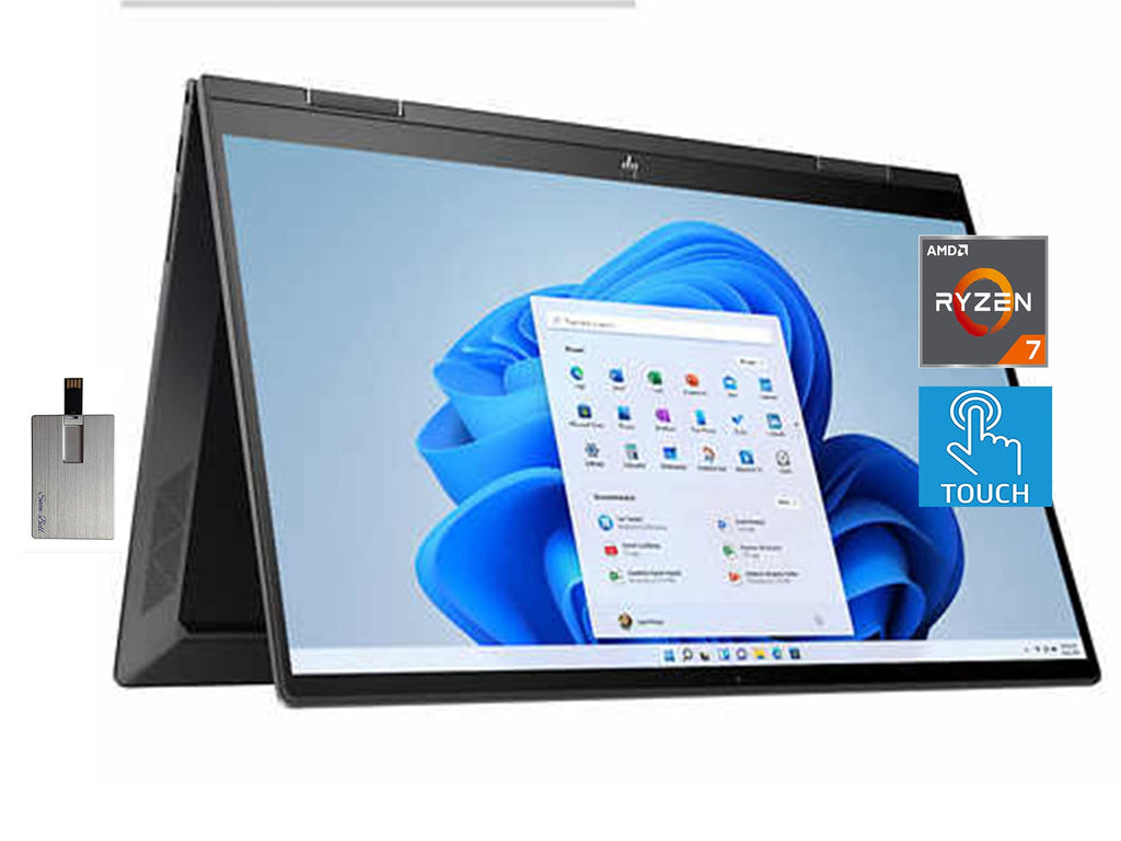 15.6" FHD Touchscreen 2-in-1 Laptop, AMD Ryzen 7, 32GB RAM, 1TB PCIe SSD, Black Q639395