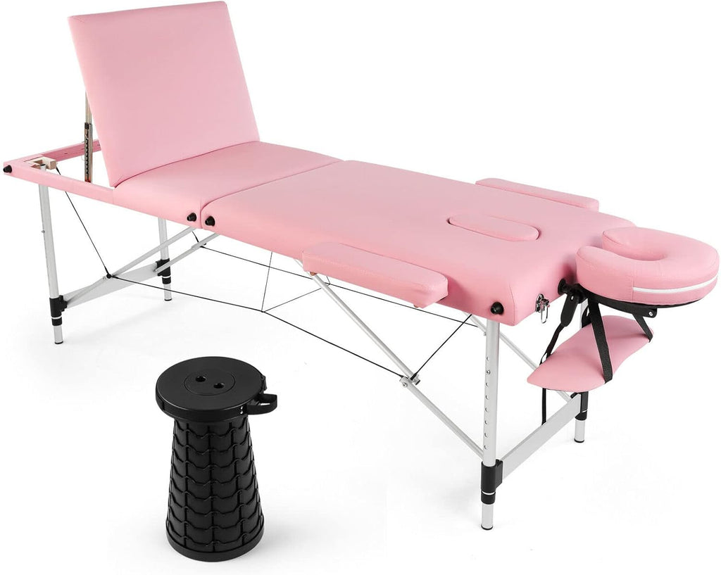 Black Adjustable Massage Table with Carrying Bag A47473