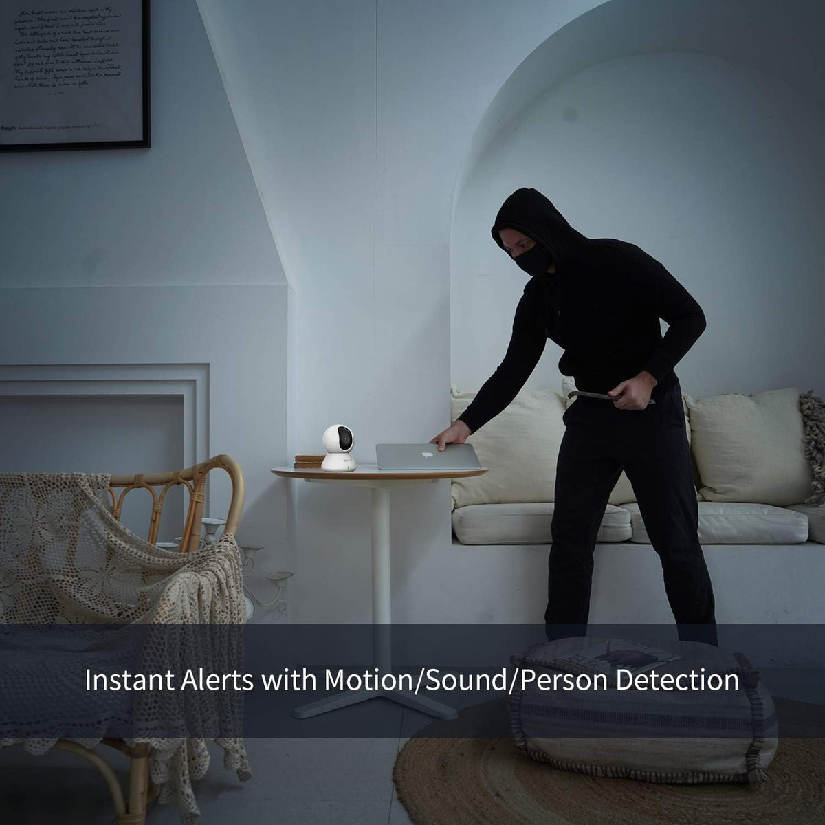 Indoor Security Camera PTZ 1080p WiFi Dome Camera with Two-Way Audio R1585