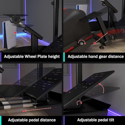 Racing Simulator Cockpit with TV Monitor Stand J204