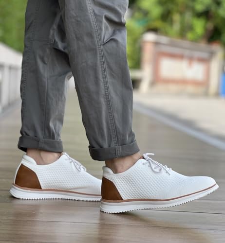 Men's Dress Sneakers Casual Walking Shoes Oxfords Mesh Comfortable Lightweight Breathable Lace-Up Q134140