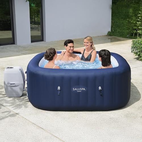 Blue Inflatable Hot Tub with 140 AirJets and EnergySense Cover A35916