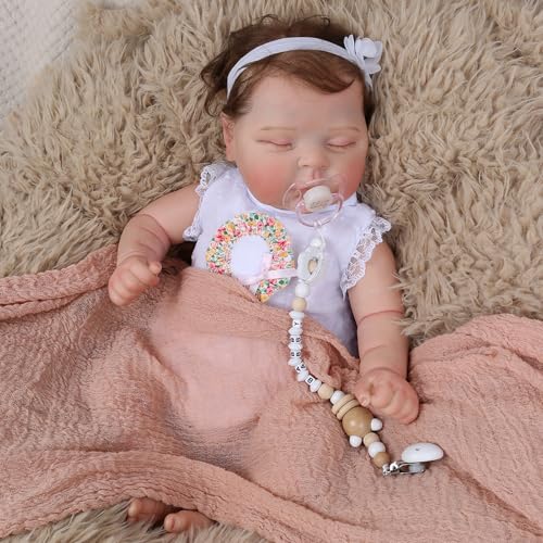 18 inch Sleeping Newborn Baby Girl Doll with Weighted Cloth Body R712694