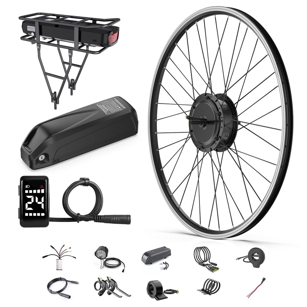 48V 500W Front Hub Motor Electric Bike Conversion Kit with LCD Display J444447
