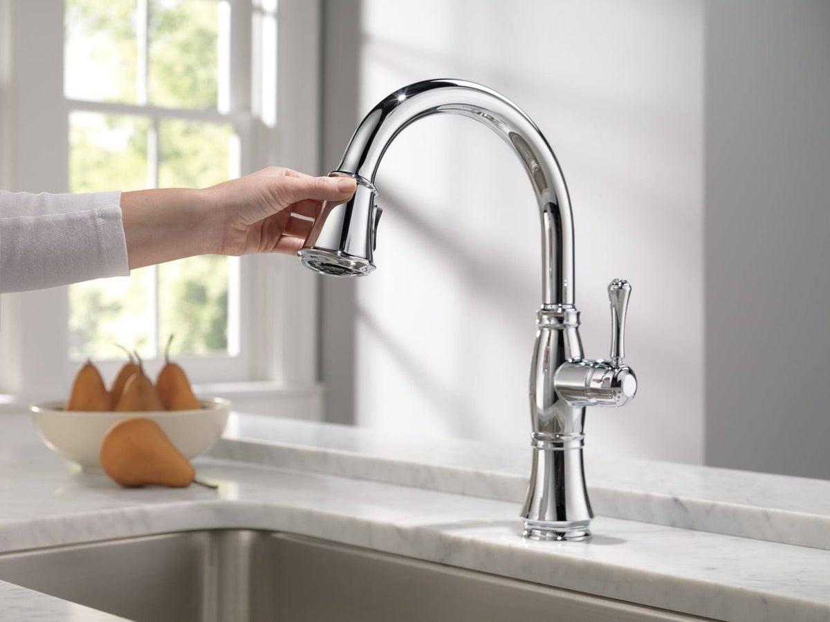 Chrome Single Handle Pull Down Kitchen Faucet O8707