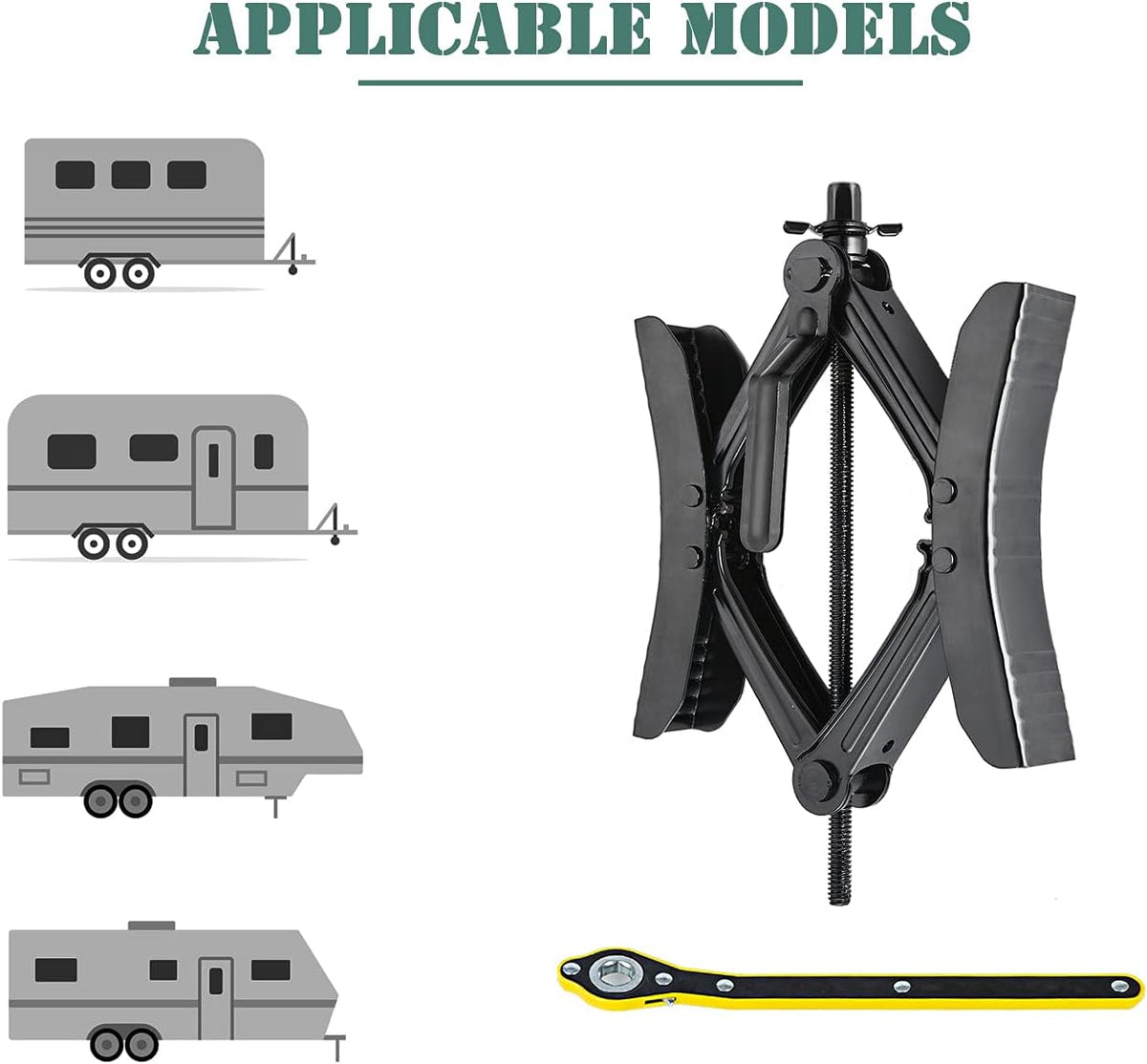 X Shaped Wheel Chocks Stabilizer 2 Sets with Accessories L807