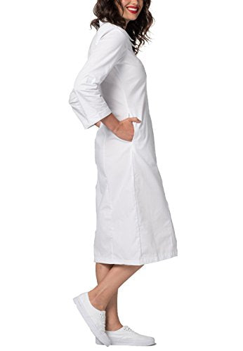 Embroided Collar Scrub Dress Z21481