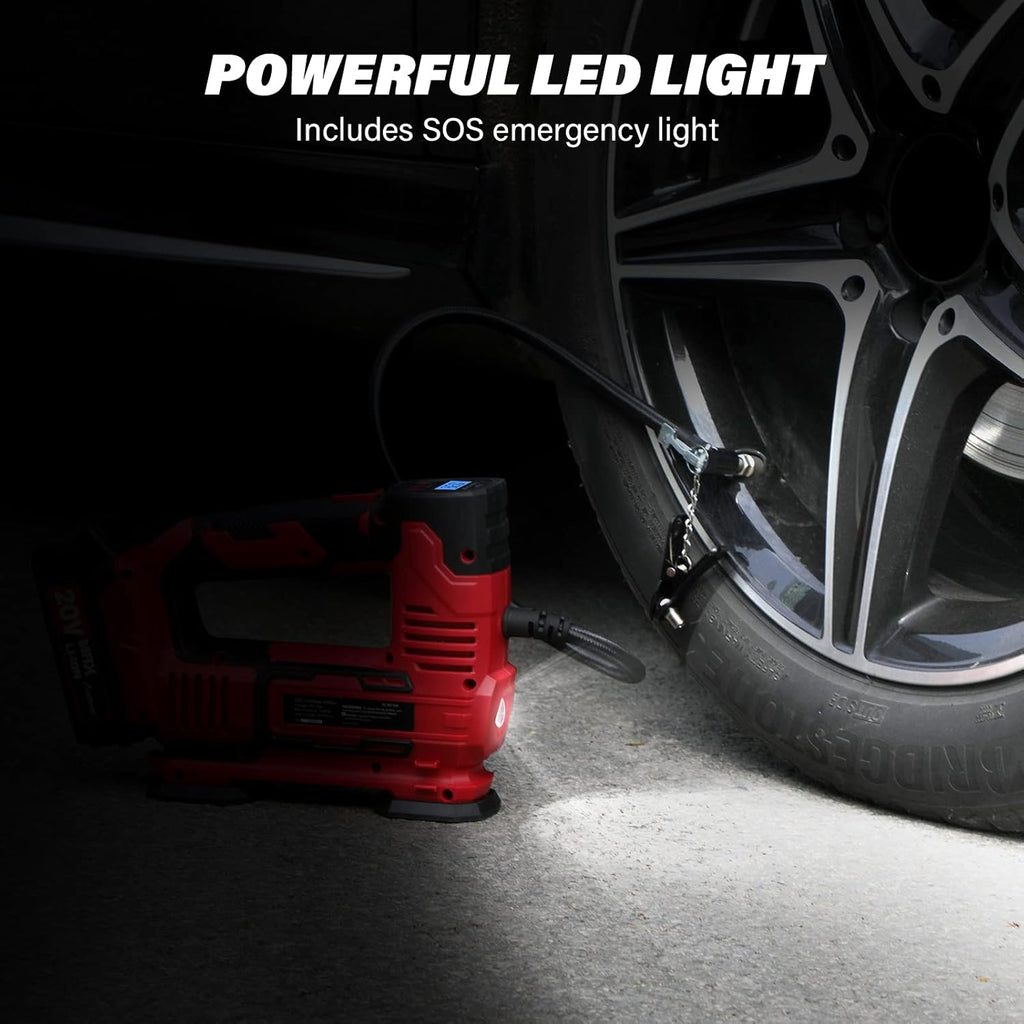 20V Cordless Portable Air Compressor Tire Inflator 150PSI J689