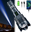 Rechargeable LED Tactical Flashlight, 2500000 Lumens, Waterproof, Zoomable H8468