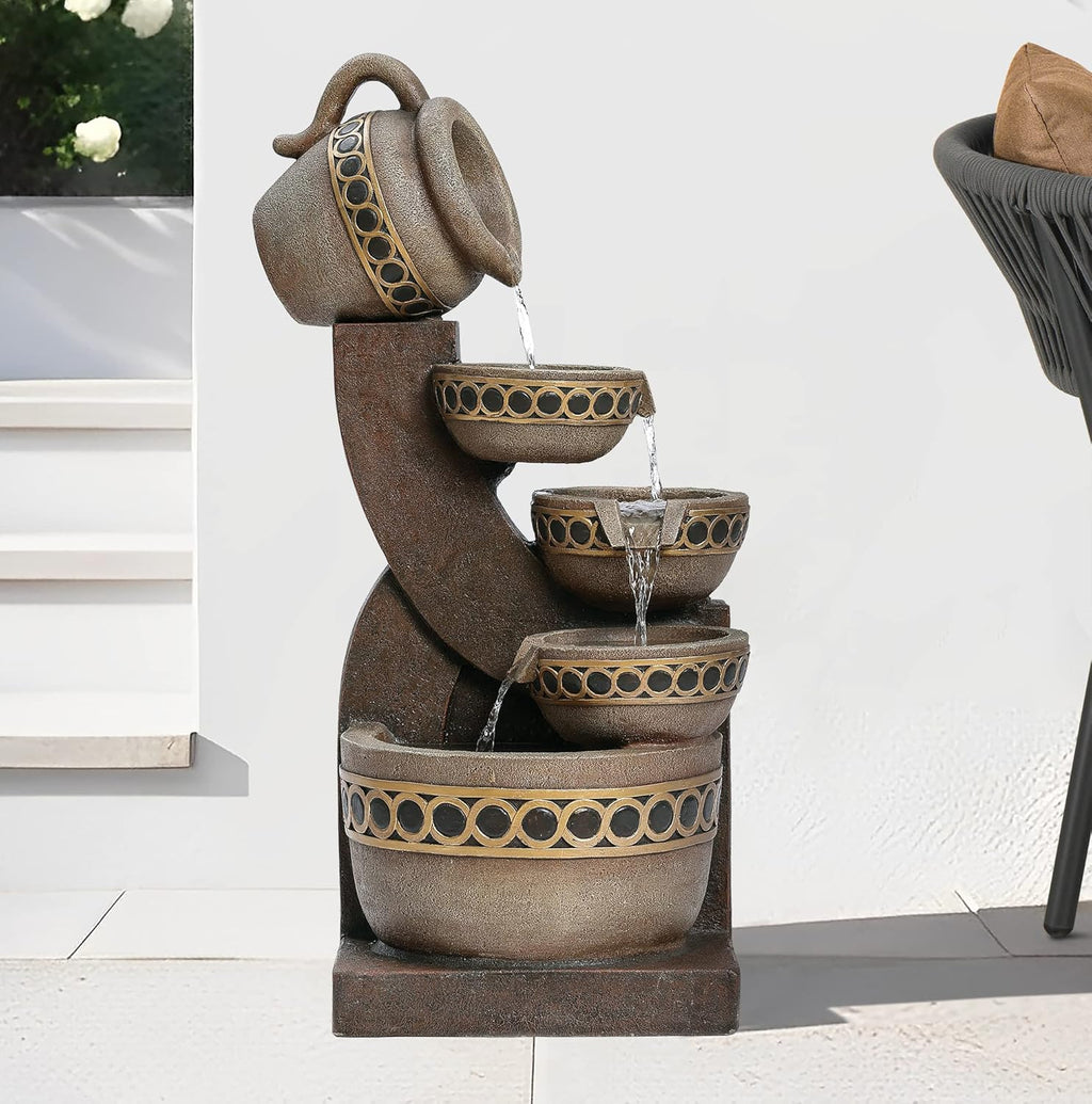 5 Tiered Polyresin Outdoor Water Fountain X676957