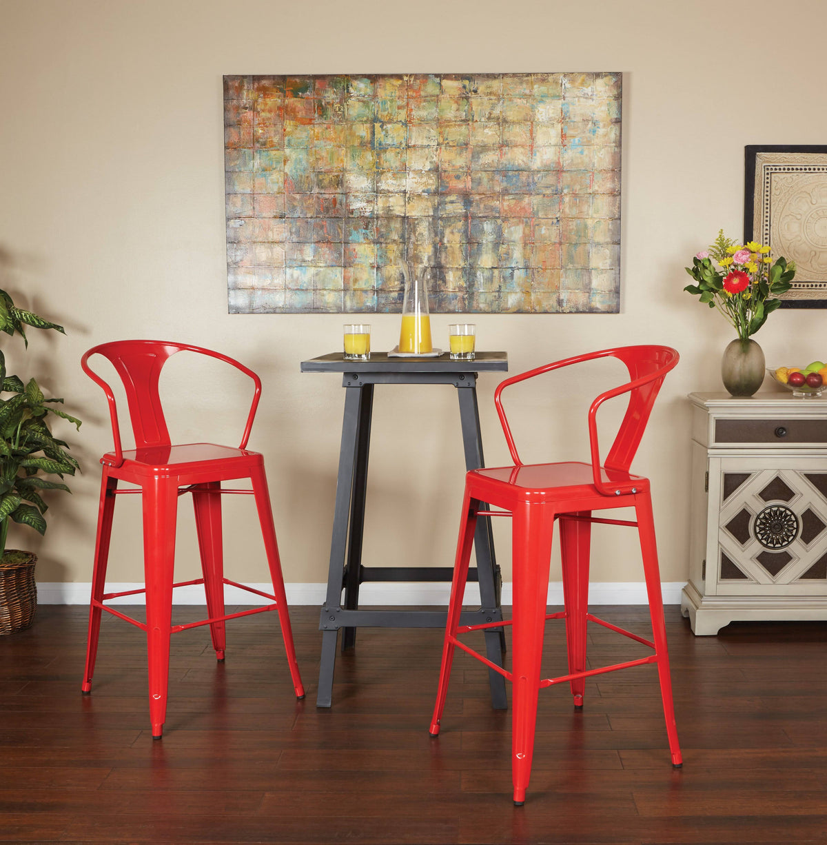Red Cafe Stool M86217