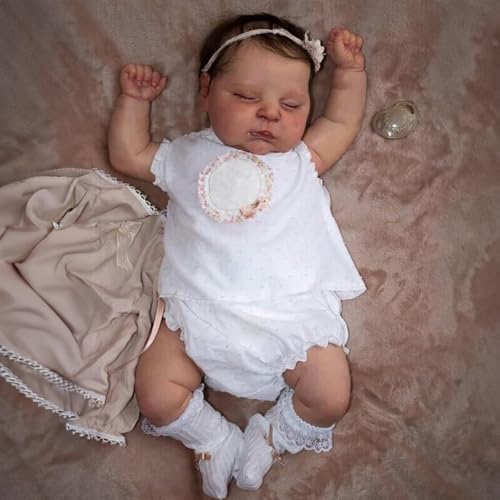 18 inch Sleeping Newborn Baby Girl Doll with Weighted Cloth Body R712694