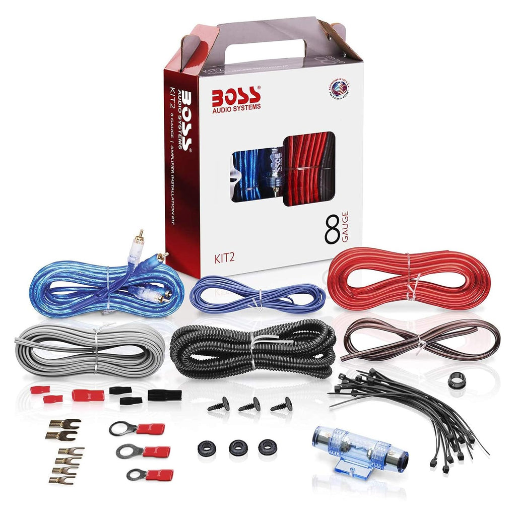 400 Watt 4-Channel Car Audio Amplifier and 8 Gauge Wiring Kit G95065