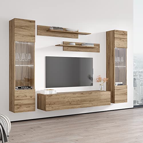 White Wall Mounted Entertainment Center Y73535
