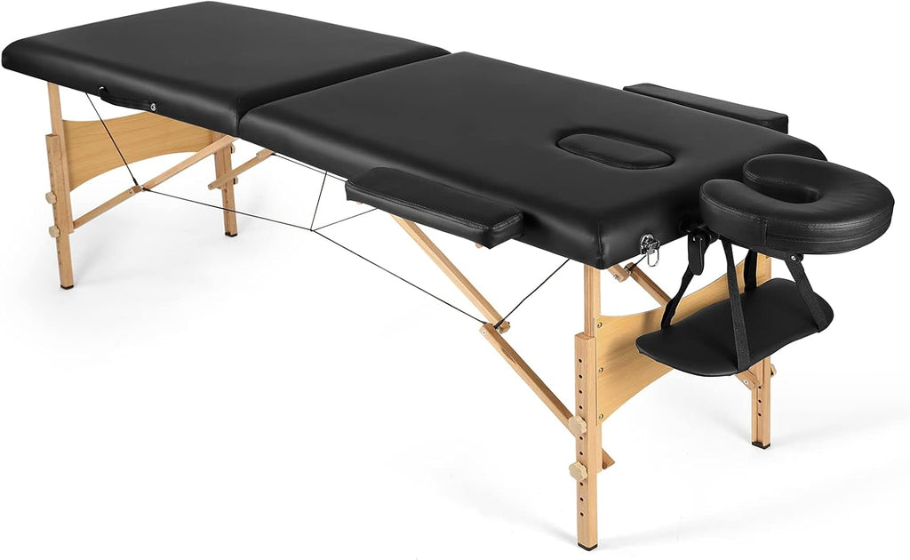 Black Adjustable Massage Table with Carrying Bag A47473