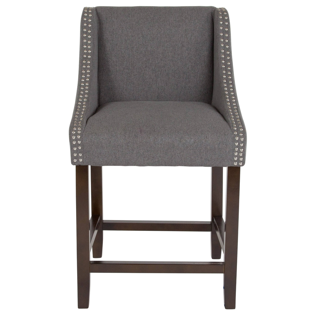 Light Grey Fabric Counter Height Stool B9185